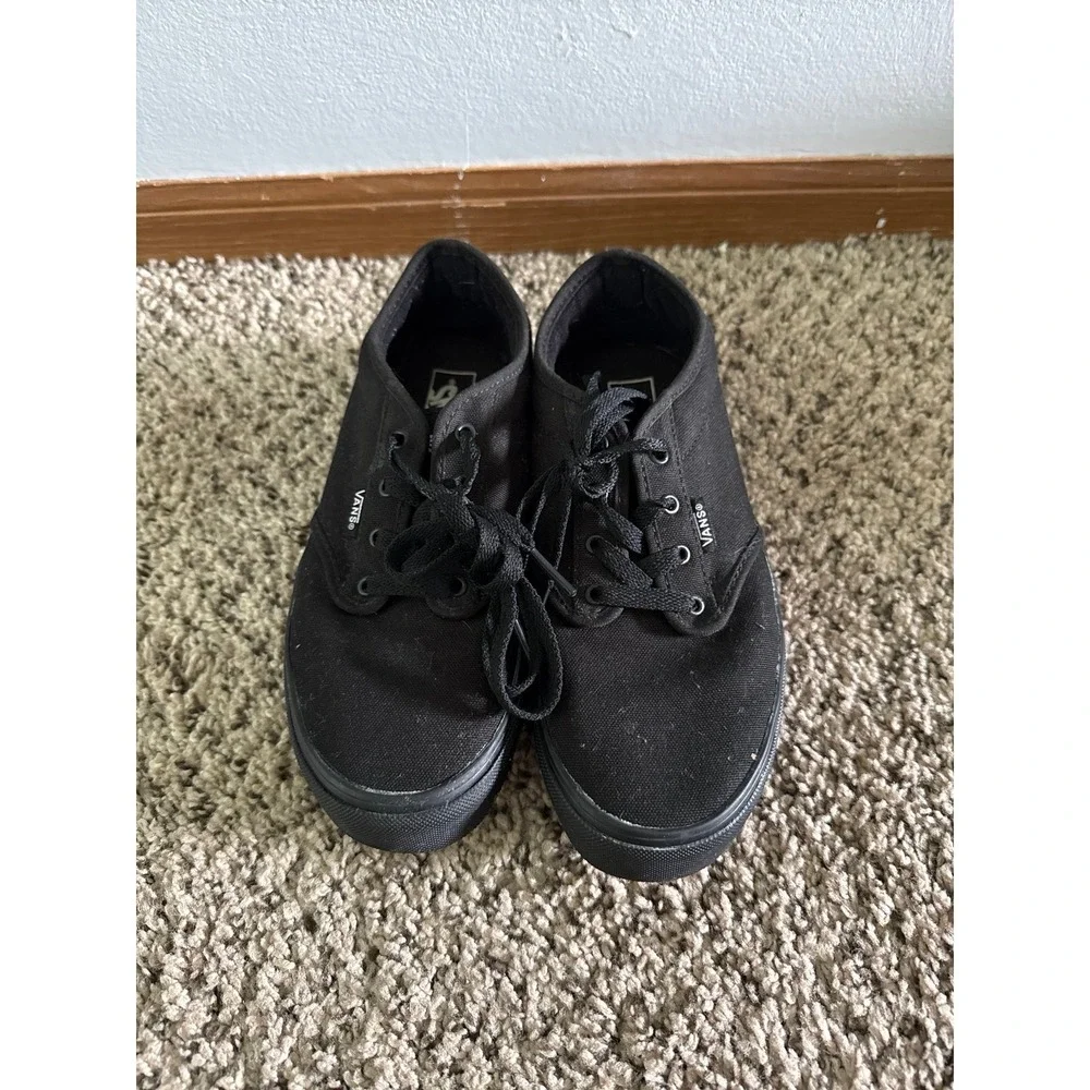 Vans‎ Atwood Triple Black Youth Comfort Sneakers Size 4.5